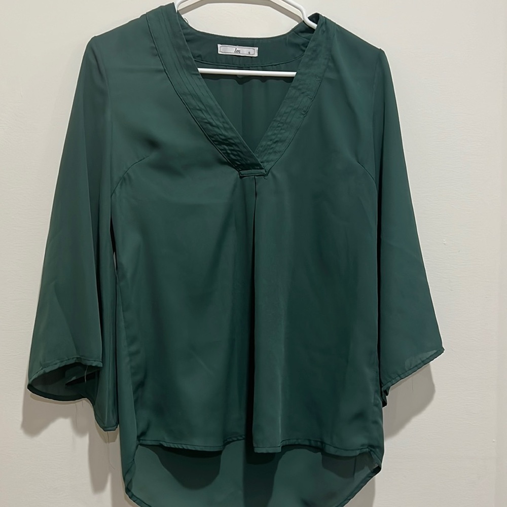 Green, 3/4 sleeve blouse